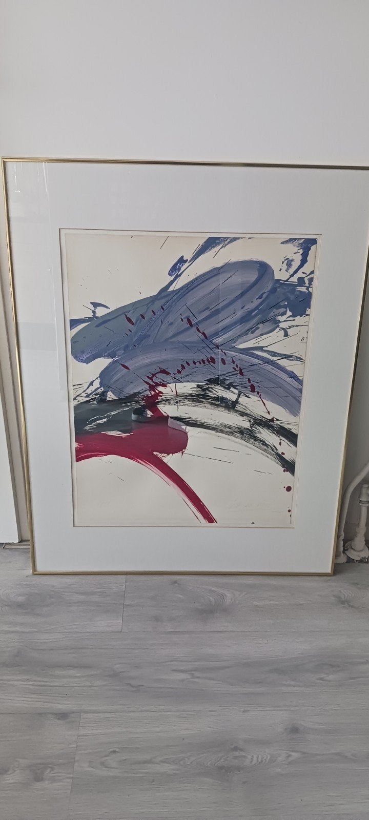 Abstracte zeefdruk '1991 gesigneerd door Wil Van Hoof, Ophalen of Verzenden