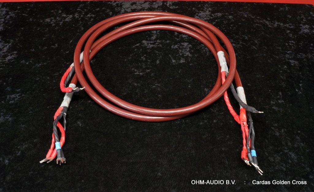 Cardas Golden Cross Luidsprekerkabel, 2.0 Meter, Biwire, Ophalen of Verzenden, Gebruikt, 2 tot 5 meter, Luidsprekerkabel