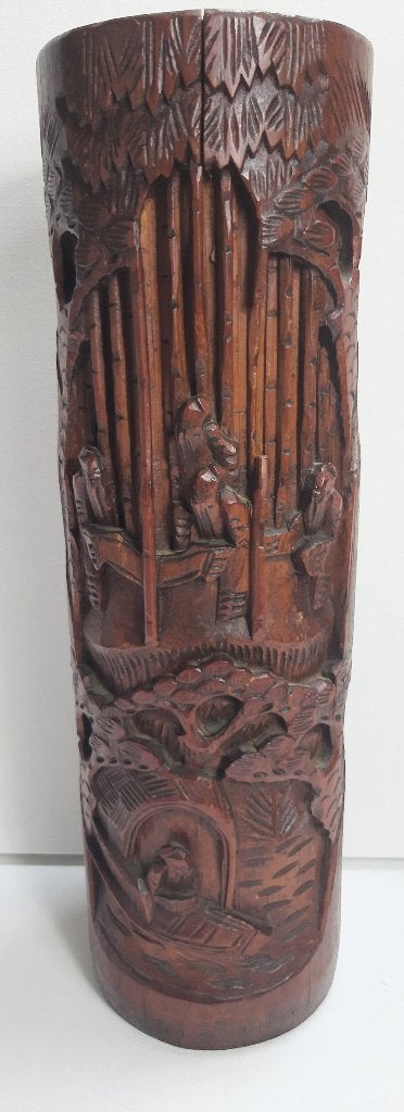 083a-Bijzonder zeldzaam, Chinese bamboe penselen pot., Antiek en Kunst, Ophalen of Verzenden