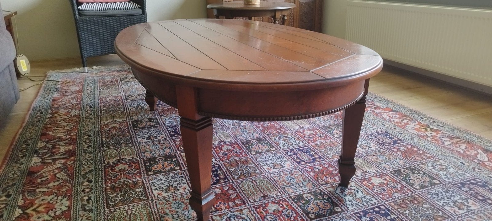 Ovale houten salontafel - Klassiek design, Ophalen