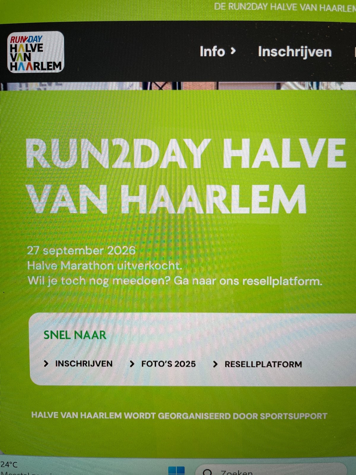 Startbewijs halve van Haarlem, Tickets en Kaartjes, Evenementen en Festivals, Eén persoon