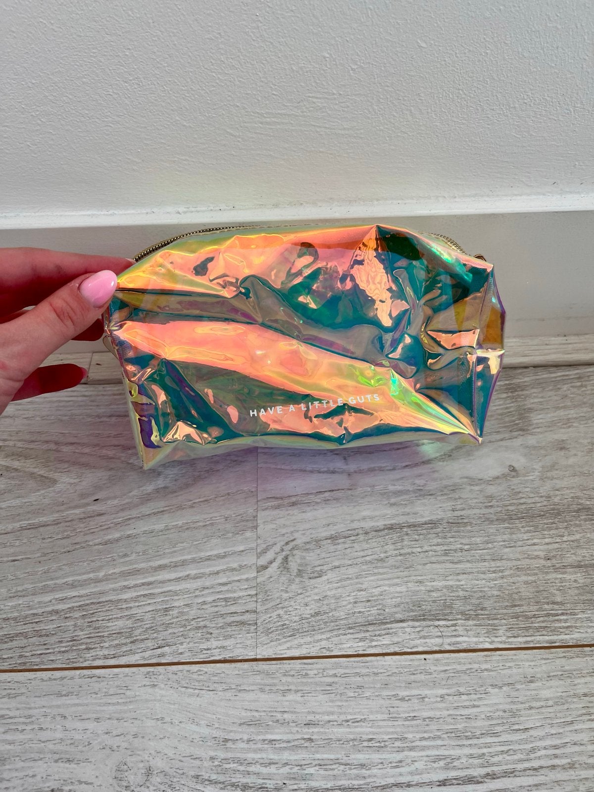 Holografisch make-up tasje, Verzenden, Zo goed als nieuw, Overige kleuren, Softcase