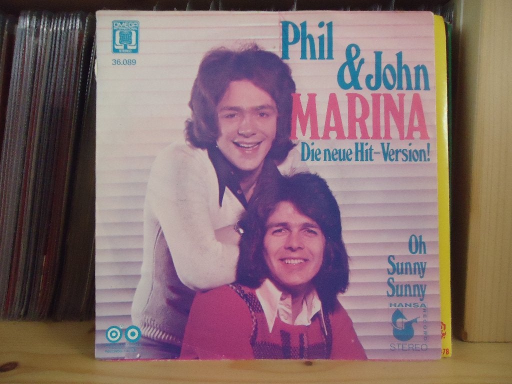 7" Single Phil & John - Marina / Oh, Sunny Sunny, Gebruikt, 7 inch, Ophalen of Verzenden, Pop