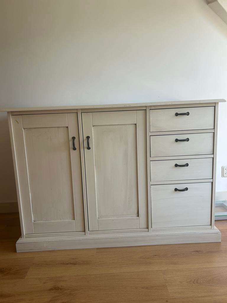 Ruime commode dressoir met veel opbergruimte, Ophalen, Gebruikt, 100 tot 150 cm, Overige houtsoorten