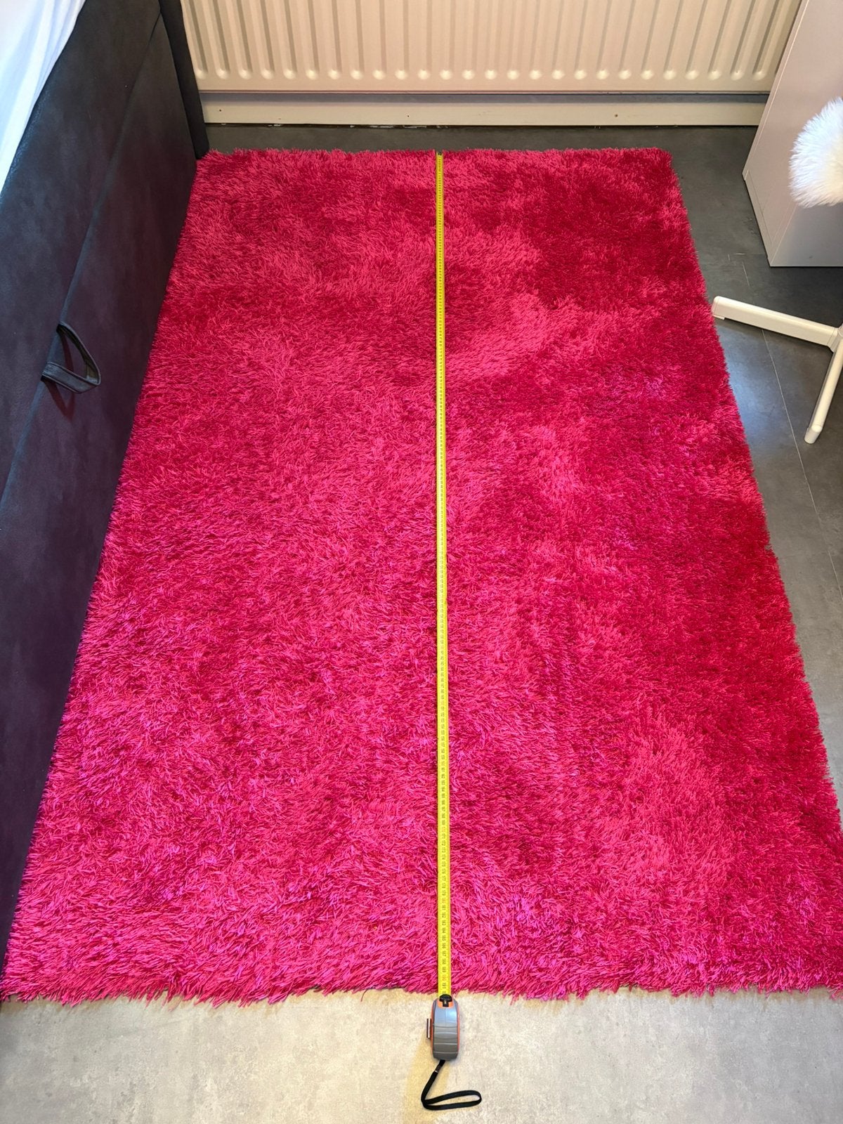 Felroze fuchsia vloerkleed 135x190, Ophalen, Gebruikt, 100 tot 150 cm, Modern vrolijk speels kinderkamer