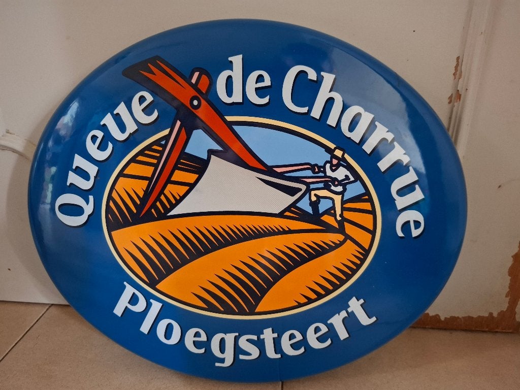 Emaillebord Queue de Charrue / Ploegsteert bier, Ophalen of Verzenden, Nieuw, Reclamebord, Plaat of Schild, Overige merken