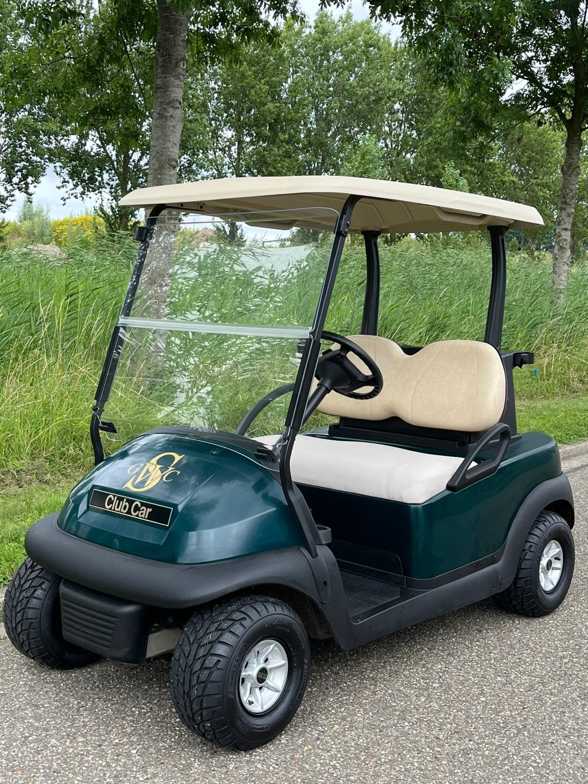 Electrische golfkar clubcar in nieuwstaat nieuwe accus, Ophalen, Zo goed als nieuw, Golfkar