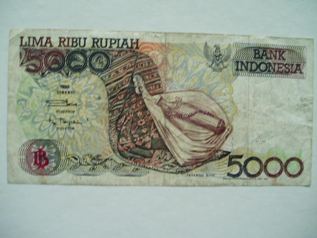 463. Indonesia, 5.000 rupiah 1992(1997) Sasando., Postzegels en Munten, Bankbiljetten | Azië, Verzenden, Zuidoost-Azië, Los biljet