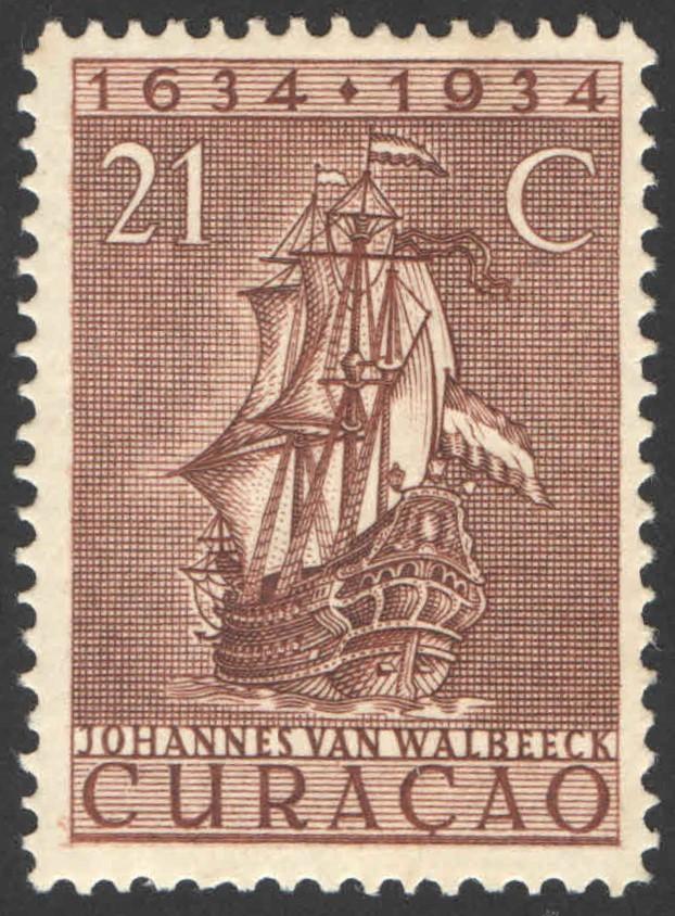 Curacao NVPH nr 114 ongebruikt Vestiging Gezag 1934, Postzegels en Munten, Ophalen of Verzenden, Postfris