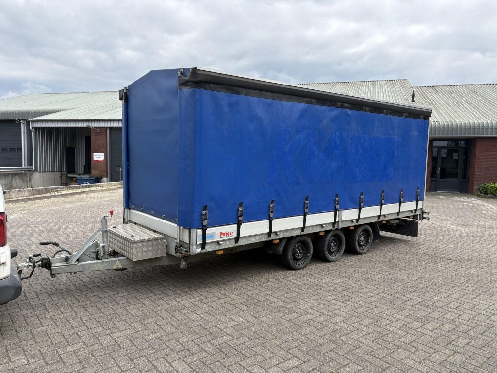 Hapert Plateauwagen met schuifzeilen huif 500x200x210 Tridem, Gebruikt