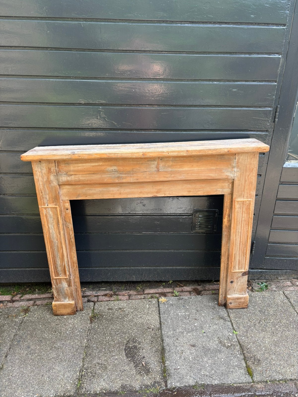 Houten schouw ombouw, Ophalen, Gebruikt, Vrijstaande haard, Houthaard