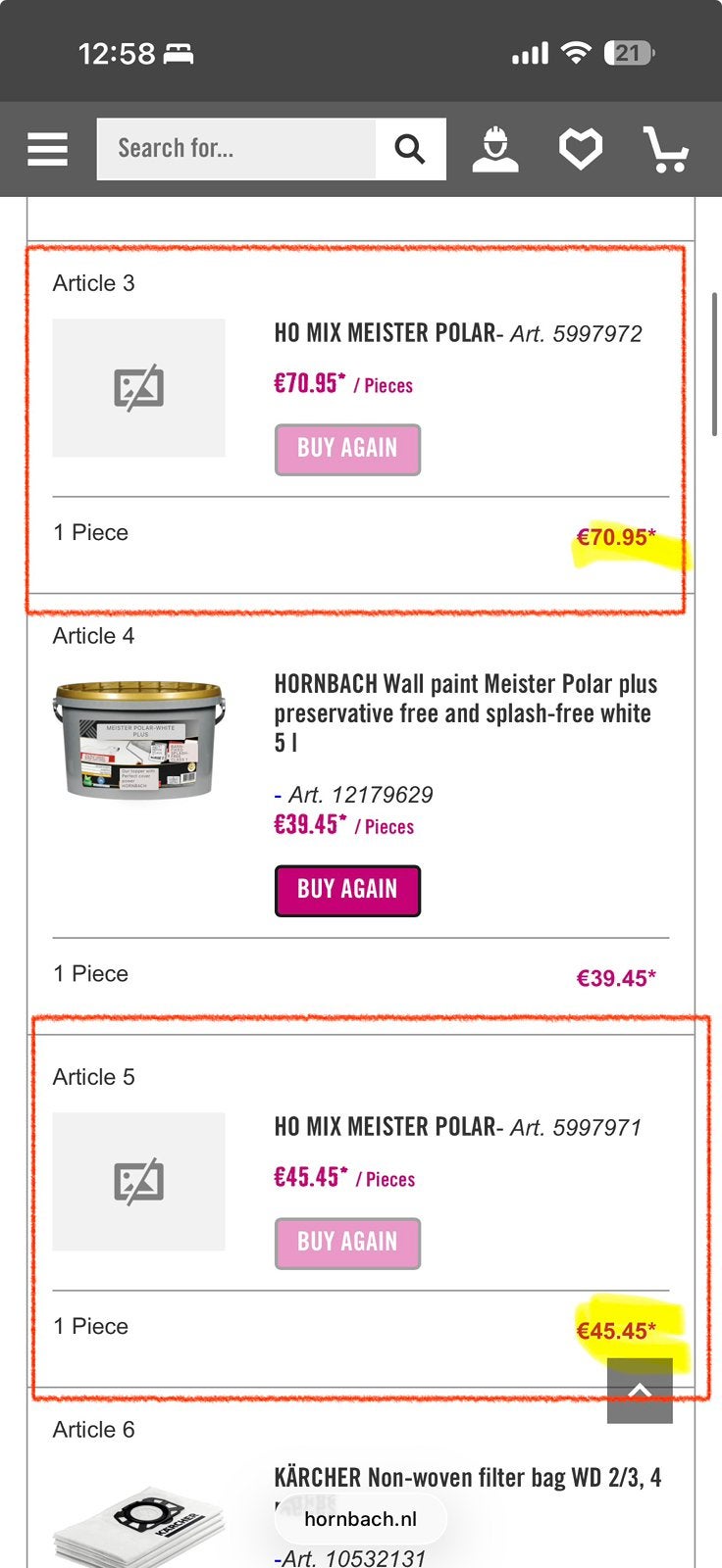 Muurverf Hornbach Meister Polar plus – Wit Marmer, Ophalen, Nieuw, Wit, Beits