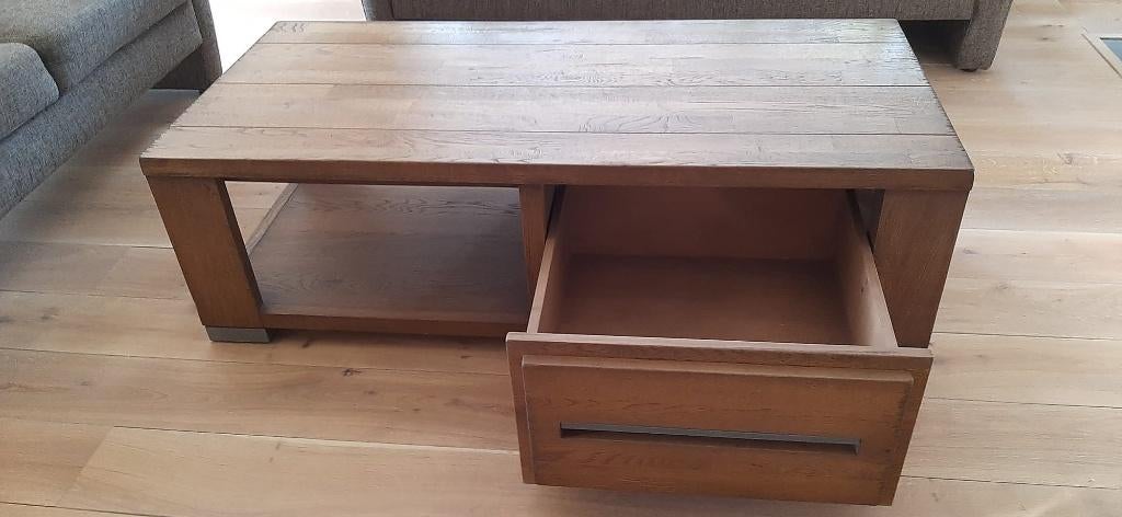 Salontafel, Ophalen, Gebruikt, 100 tot 150 cm, Eikenhout
