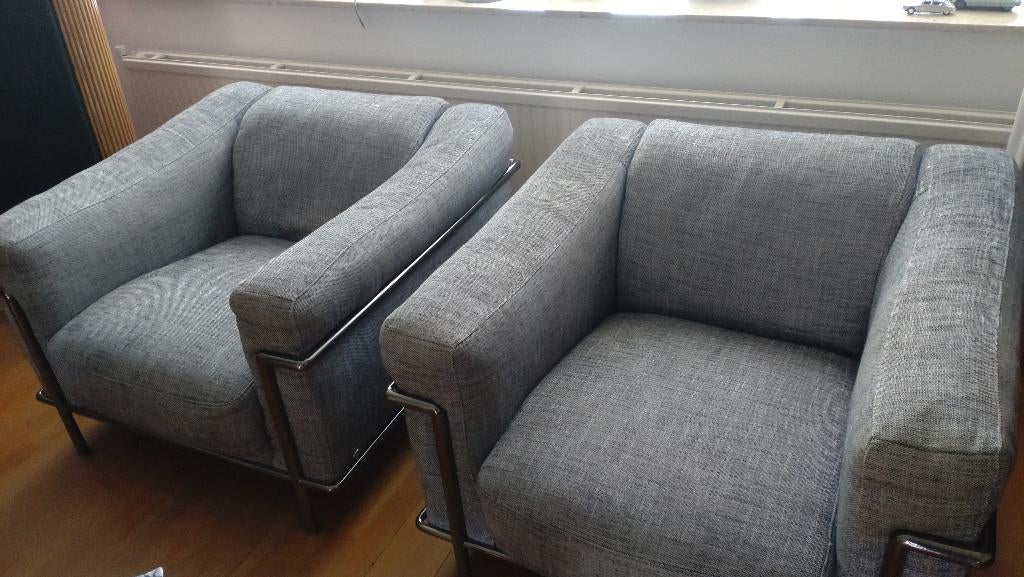 Fauteuil twee stuks, Huis en Inrichting, Fauteuils, Ophalen, Gebruikt, 75 tot 100 cm, Stof