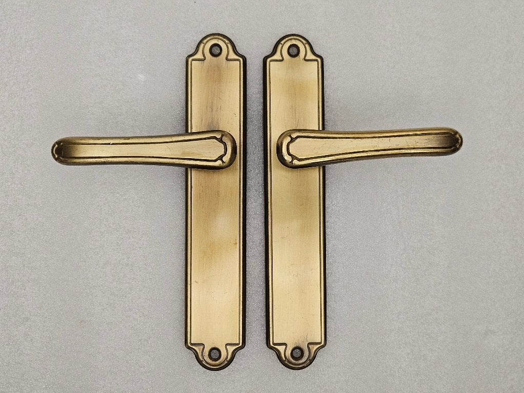Setje vintage bronskleurig Deurbeslag set nr.23, Antiek en Kunst, Ophalen of Verzenden
