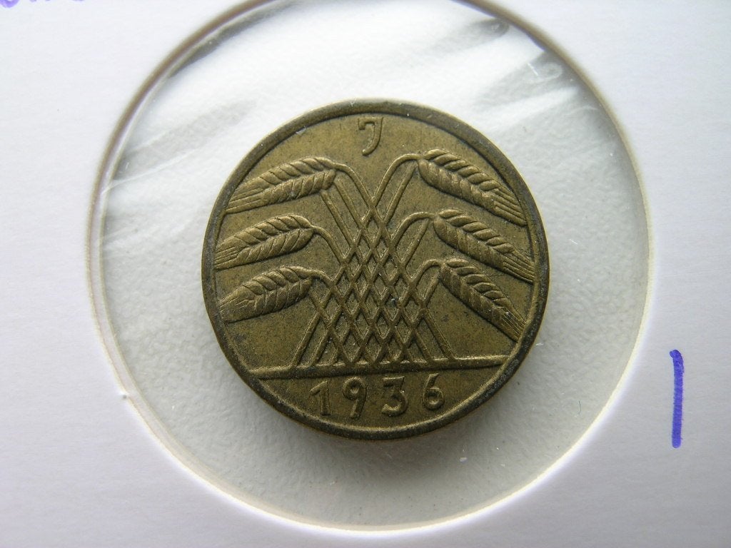 5 Reichspfennig 1936 J Duitsland, Ophalen of Verzenden, Duitsland, Losse munt