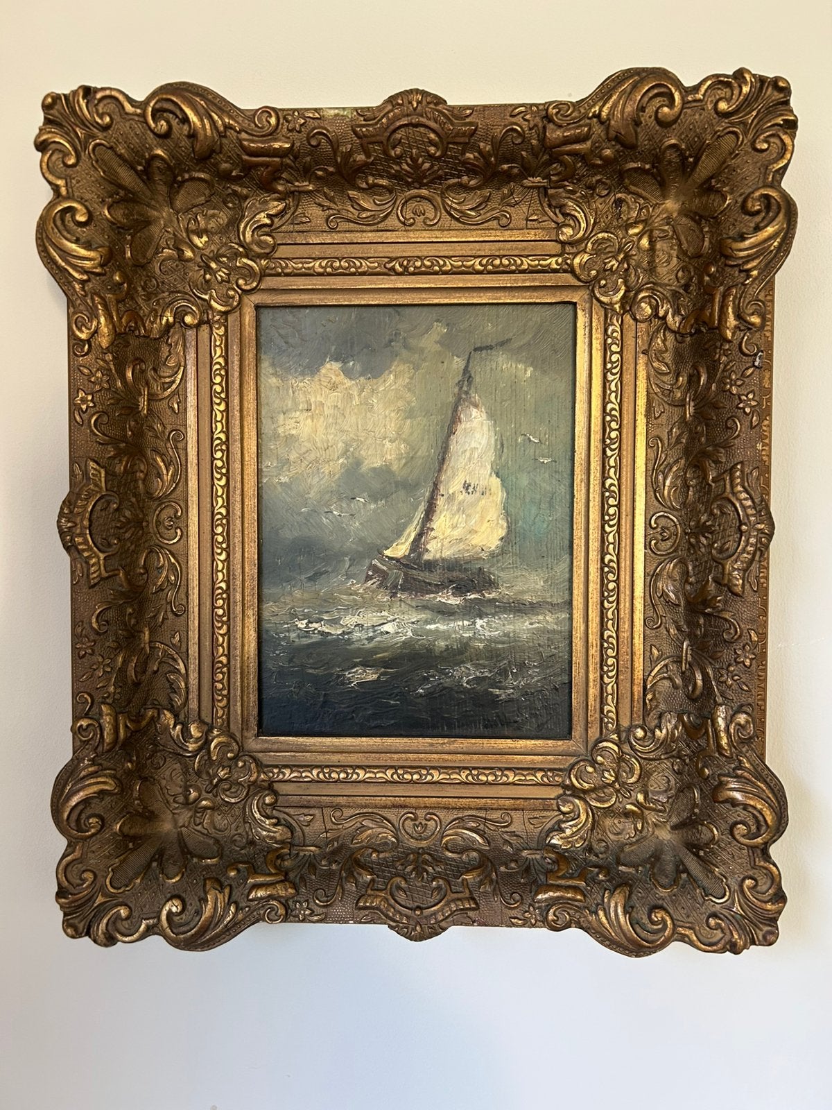Schilderij-zeegezicht, Antiek en Kunst, Ophalen