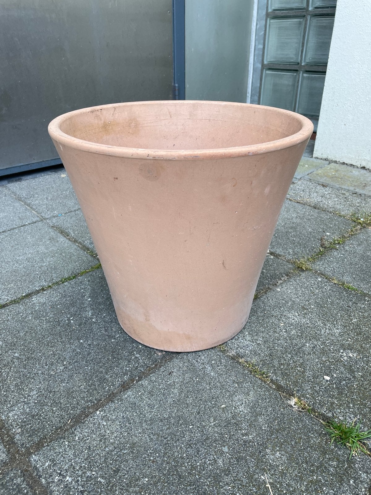 Grote terracotta bloempot - Gebruikt, 25 tot 40 cm, Gebruikt, Balkon, Rond