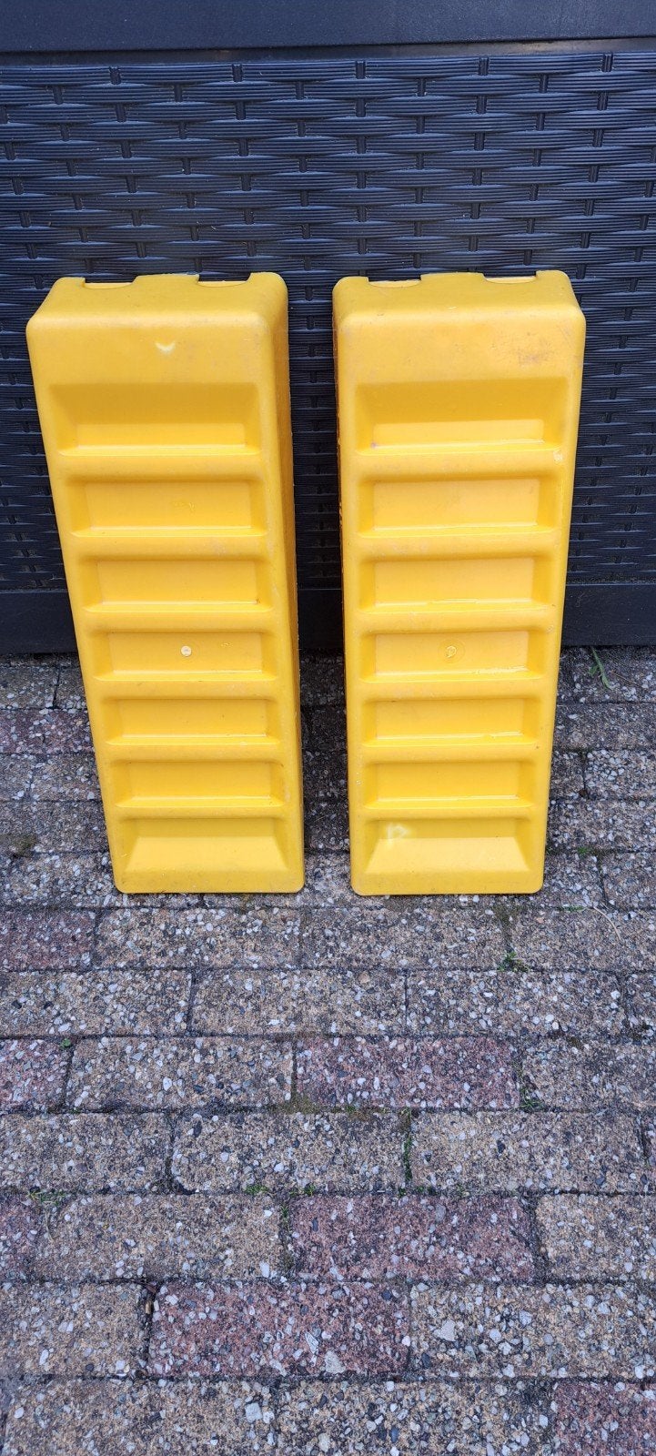 Oprijplaten voor caravan - 41x39x8 cm, Ophalen of Verzenden, Gebruikt