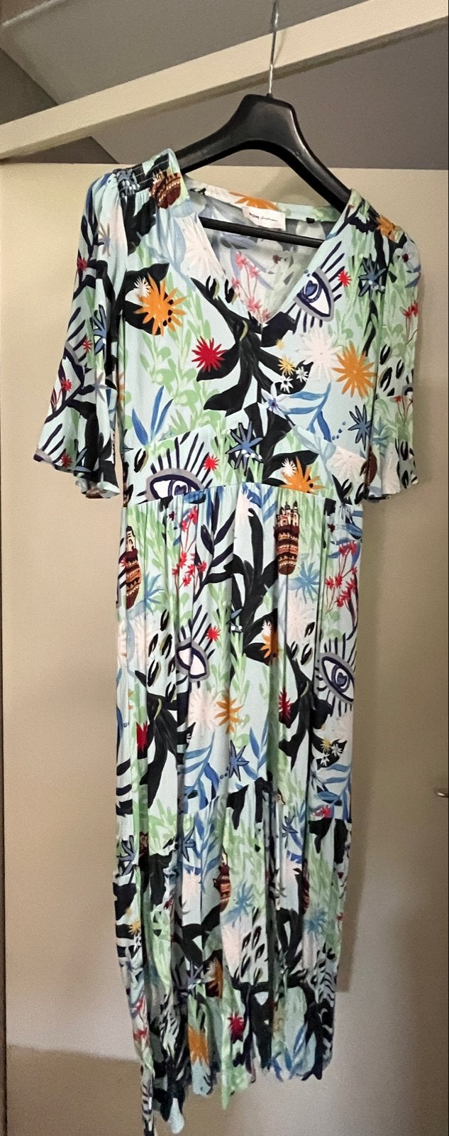 POM Amsterdam maxi jurk met bloemenprint - Maat 36 (S), Meerkleurig, Ophalen of Verzenden, Zo goed als nieuw, Maat 36 (S)