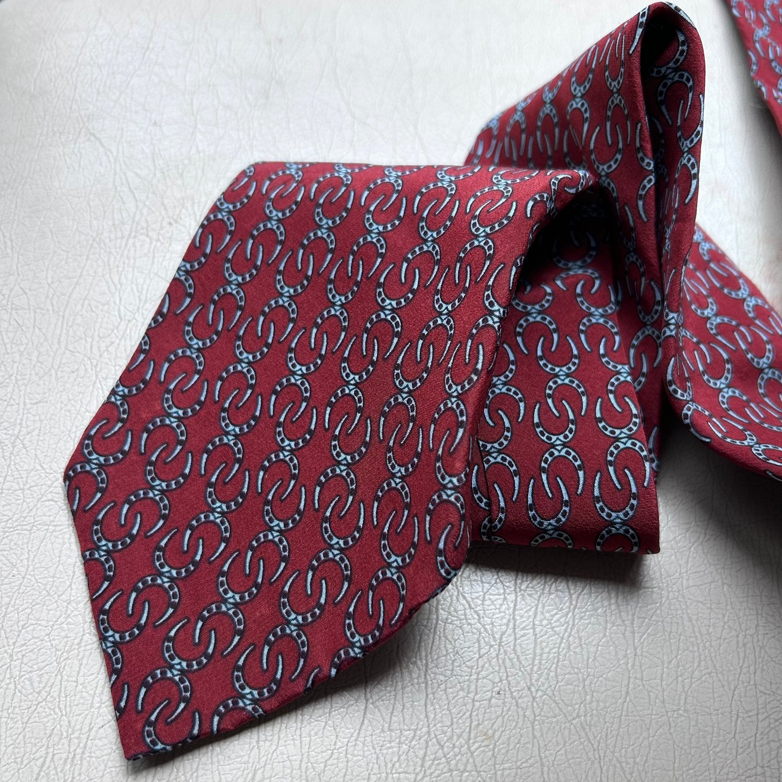 Hermès 755 UA Stropdas 100% Zijde Made in France, Kleding | Heren, Stropdassen, Ophalen of Verzenden, Zo goed als nieuw