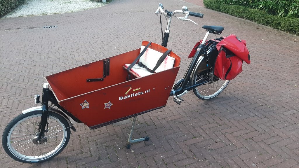 bakfiets lang model 4 kinderen, Fietsen en Brommers, Ophalen, 4 kinderen of meer, Gebruikt, Fietsfabriek