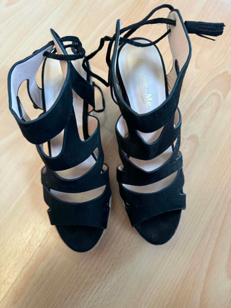 Zwarte schoenen met sleehak Cink-Me, Zwart, Ophalen of Verzenden, Zo goed als nieuw, Schoenen met hoge hakken
