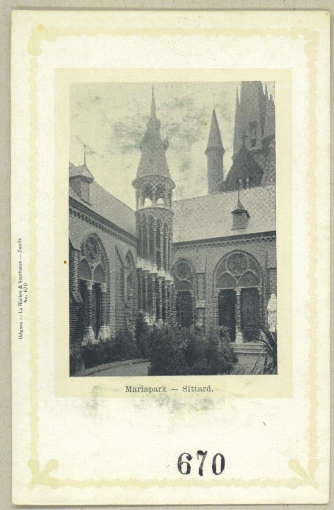 Sittard - Mariapark - mindere kwaliteit, Verzamelen, Ansichtkaarten | Nederland, Verzenden, 1920 tot 1940, Gelopen, Limburg