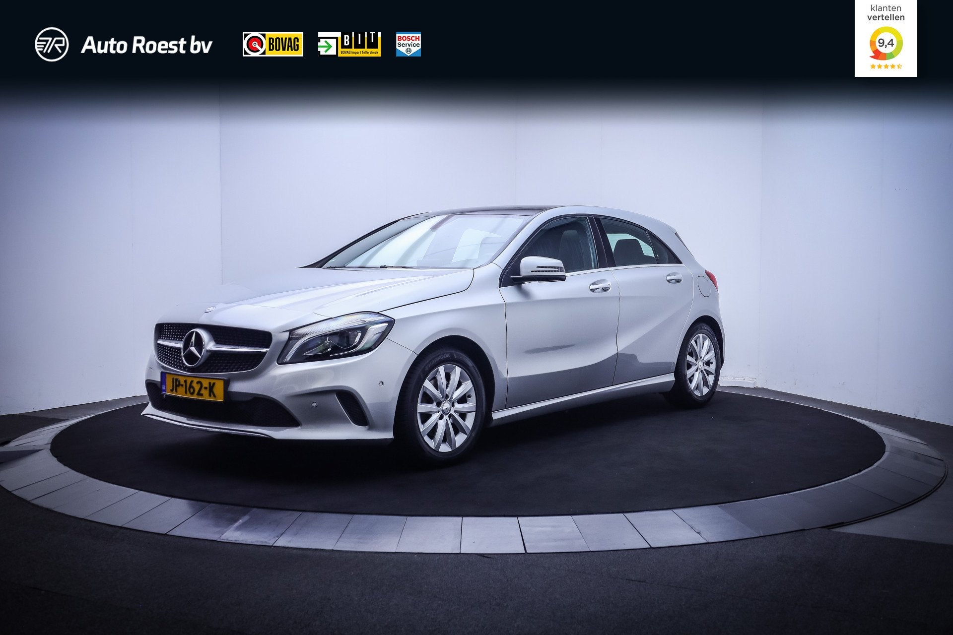 Mercedes-Benz A-Klasse 160 Aut. Ambition PANO | FULL LED | N, Dealer onderhouden, Gebruikt, 4 cilinders, Leder en Stof