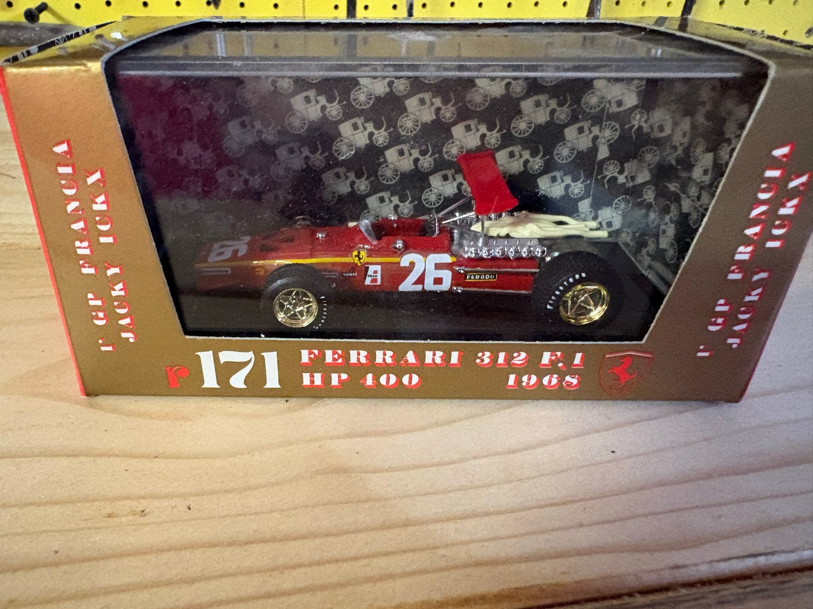 Brumm Ferrari 312 F.1 1968 Jacky Ickx schaalmodel, Hobby en Vrije tijd, Modelauto's | 1:43, Zo goed als nieuw, Auto, Overige merken