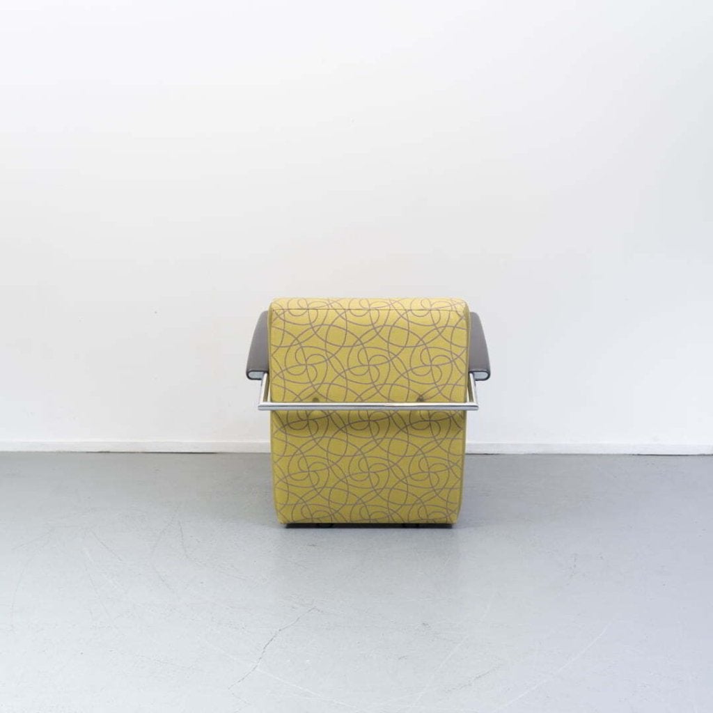 Leolux Scylla Laag Fauteuil Geel Stof, Niet ingevuld, Zo goed als nieuw, Niet ingevuld, Niet ingevuld