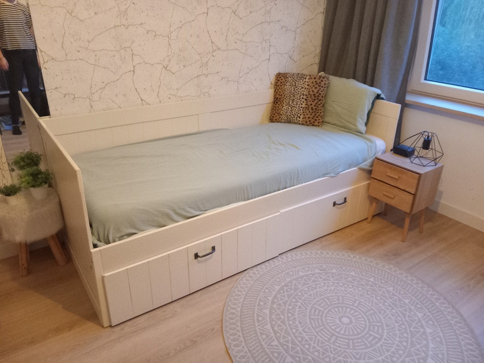 Leuk meidenbed- bed bedbank met 2 lades en uitschuifbaar, Huis en Inrichting, Slaapkamer | Bedden, Ophalen, Gebruikt, Eenpersoons