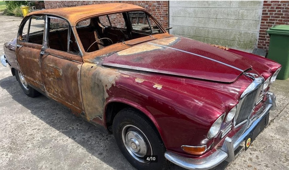 Jaguar 420, oldtimer, brandschade, Ophalen, Gebruikt, Jaguar