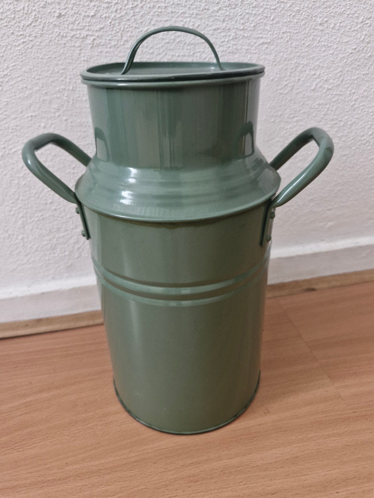 Decoratieve melkbus/kan - Groen geëmailleerd, Ophalen