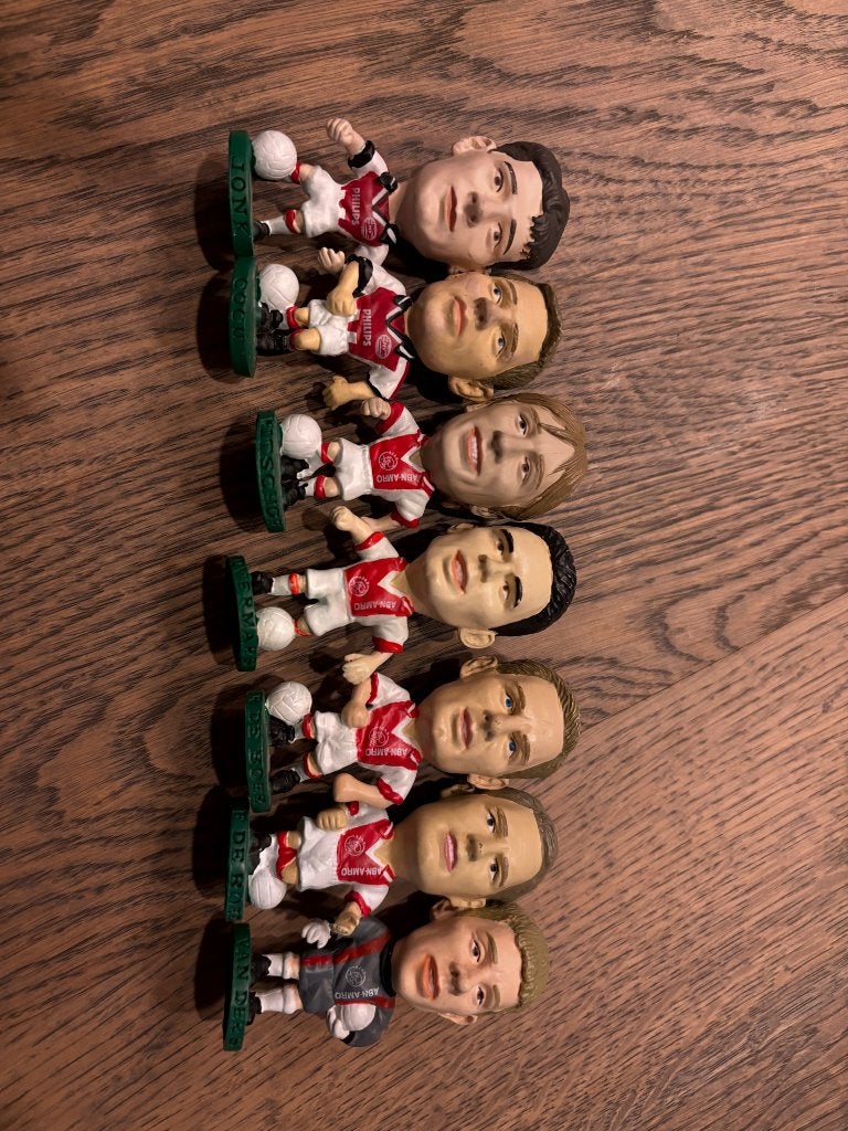 Ajax poppetjes ‘’96-‘97 (7stuks), Ophalen of Verzenden, Gebruikt