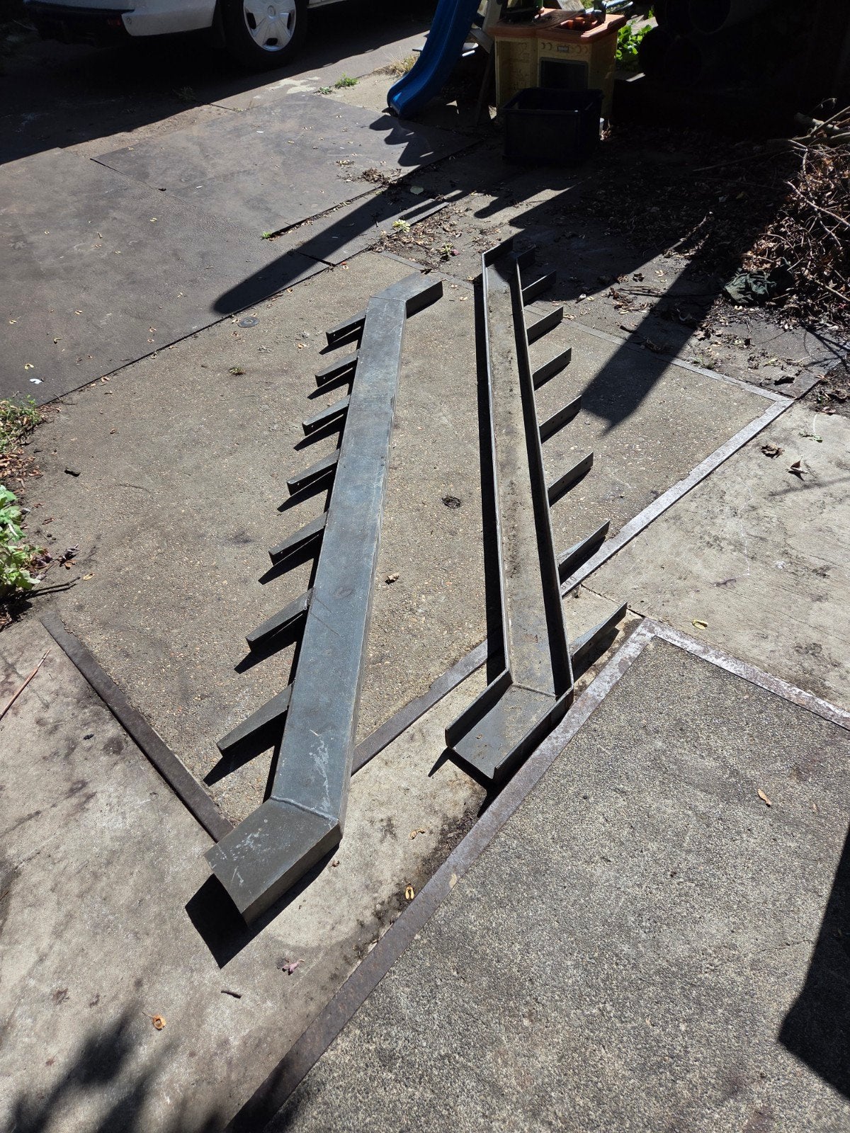 2x Trapboom 7 treden, Doe-het-zelf en Verbouw, Ophalen, Gebruikt, Trap, Minder dan 2 meter