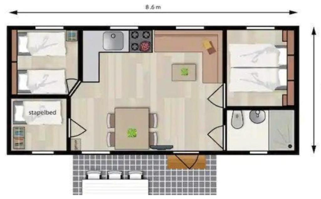 te huur 6 persoons stacaravan, Caravans en Kamperen, Verhuur