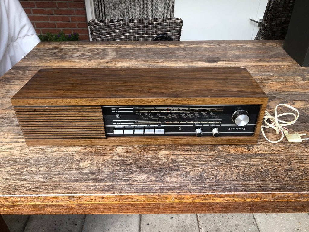 Vintage Grundig RF 117 Radio - Klassieke Houtlook, Ophalen of Verzenden, Gebruikt, Radio