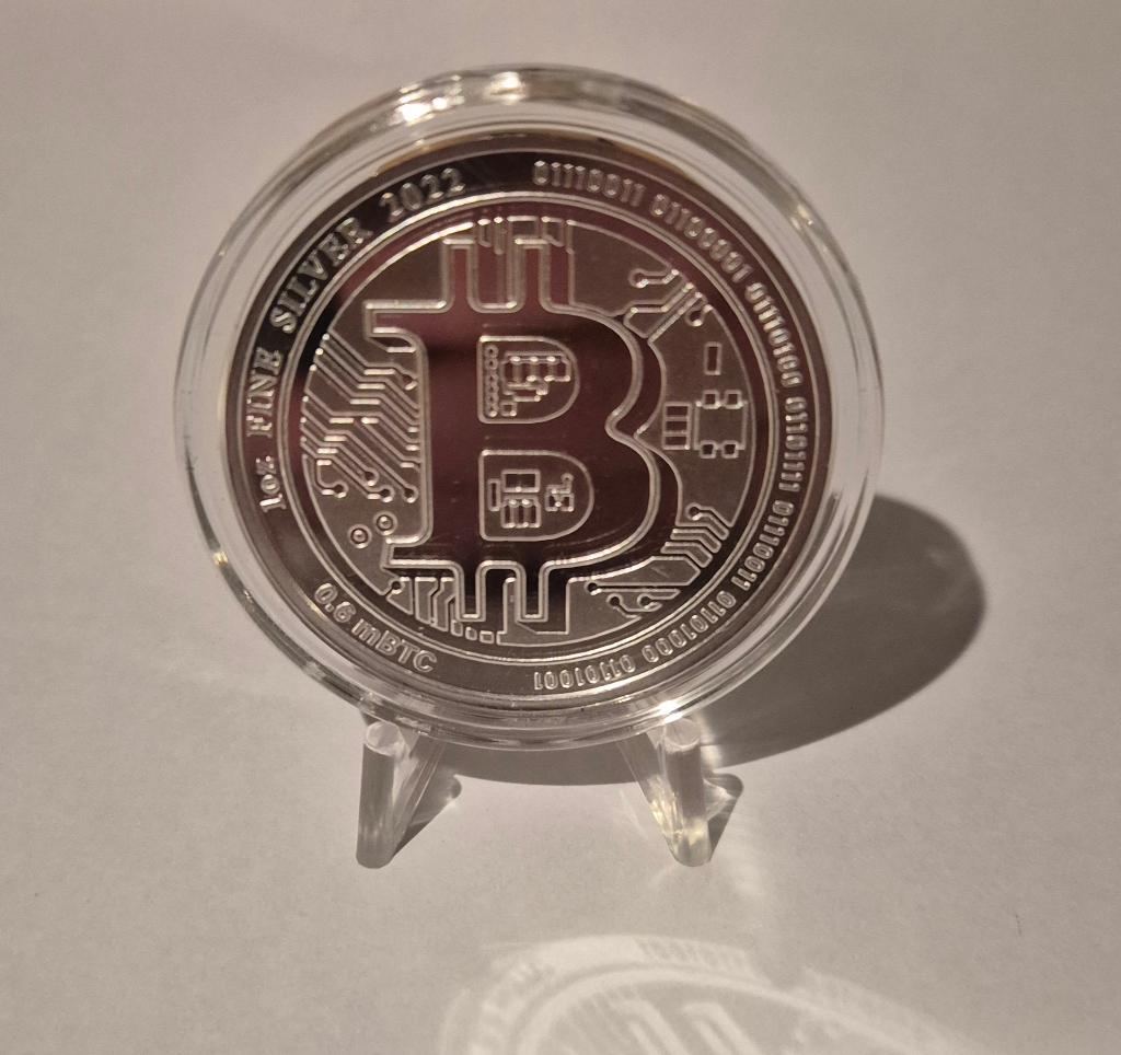 Niue Bitcoin 2022 1 oz zilver, Ophalen of Verzenden, Zilver