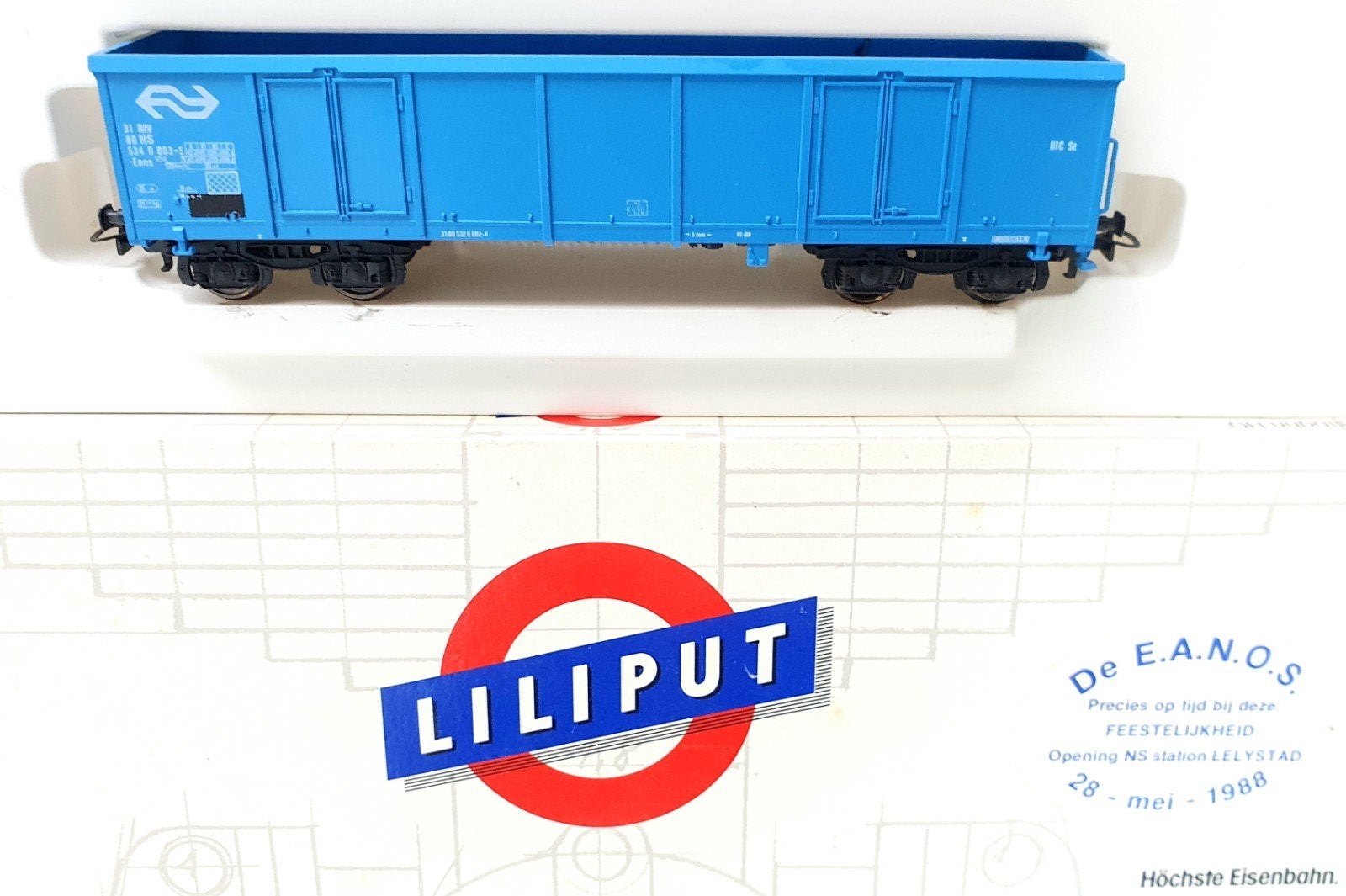 Liliput HO 1:87 NS Hoge Bakwagen Special Ed Station Lelystad, Ophalen of Verzenden, Gelijkstroom, Wagon, NS