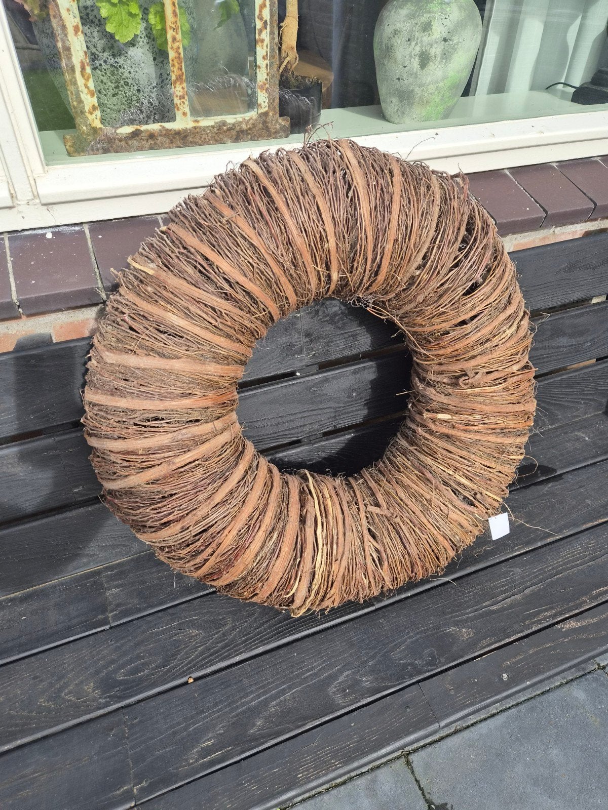 Grote natuurlijke krans van takken - Landelijke decoratie, Huis en Inrichting, Krans, Nieuw, Ophalen of Verzenden, 64 cm