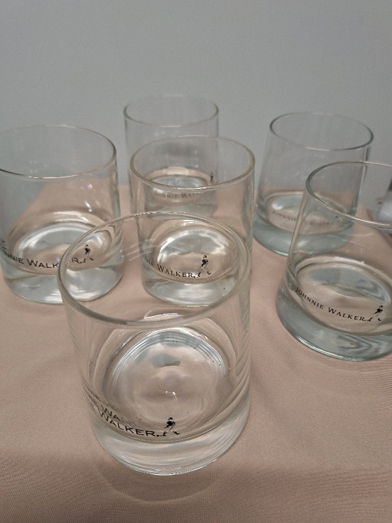 JOHNNIE WALKER glazen 6 stuks, Verzamelen, Ophalen of Verzenden, Zo goed als nieuw, Borrel- of Shotglas