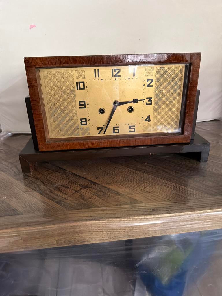 Brocante art deco pendule junghans, Antiek en Kunst, Antiek | Klokken, Ophalen of Verzenden