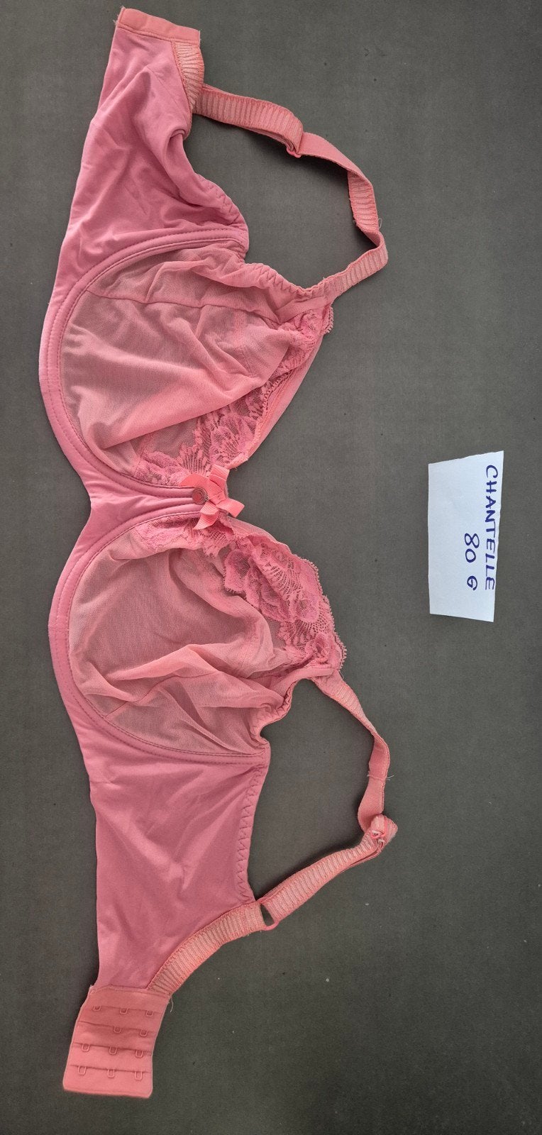 Chantelle BH 80G - Roze met kant, Chantelle, Ophalen of Verzenden, Roze, BH