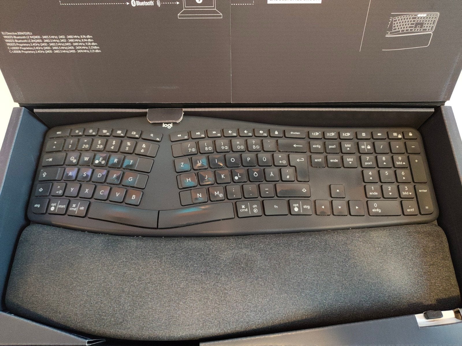 Logitech Ergo K860 Ergonomisch Toetsenbord (Duits), Ophalen, Gebruikt, Ergonomisch, Logitech