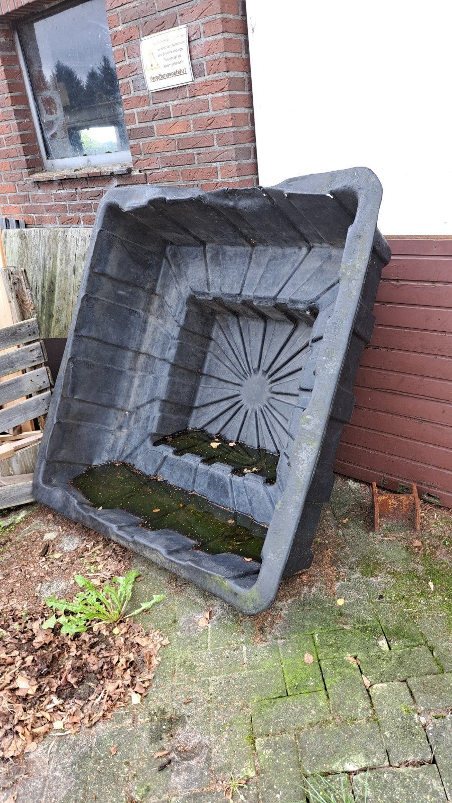 Grote kunststof bak 1.40 x 1.40 x 0.55 m, Ophalen of Verzenden