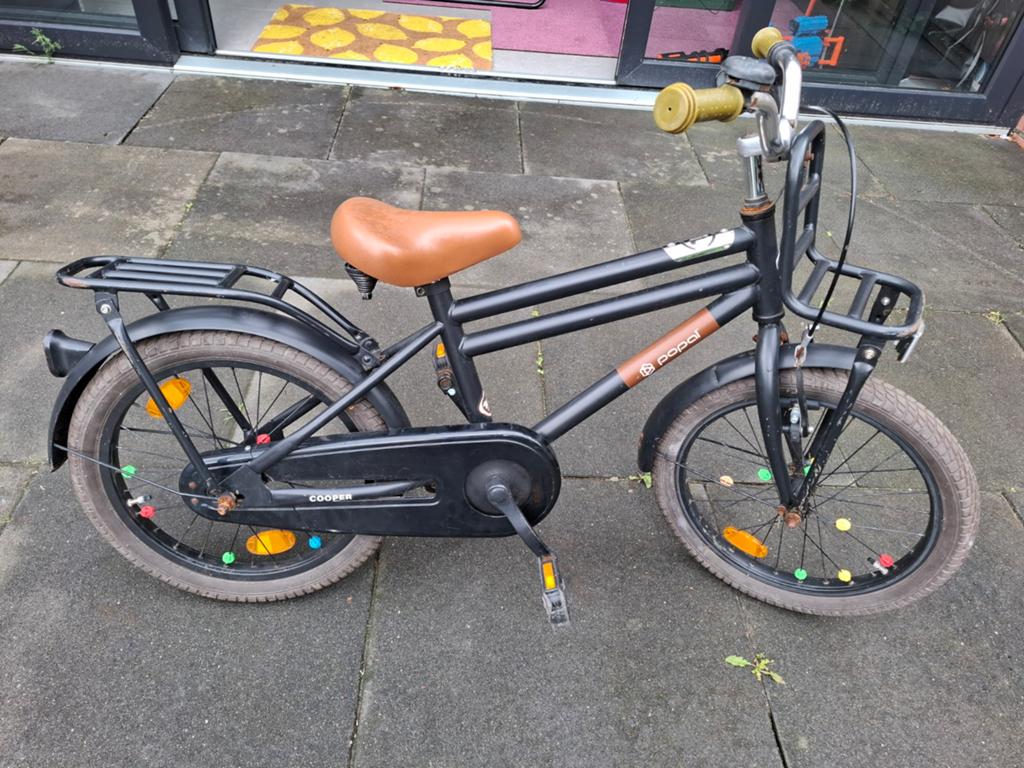 Popal Cooper kinderfiets 20 inch, zwart, Fietsen en Brommers, Fietsen | Kinderfietsjes, Ophalen