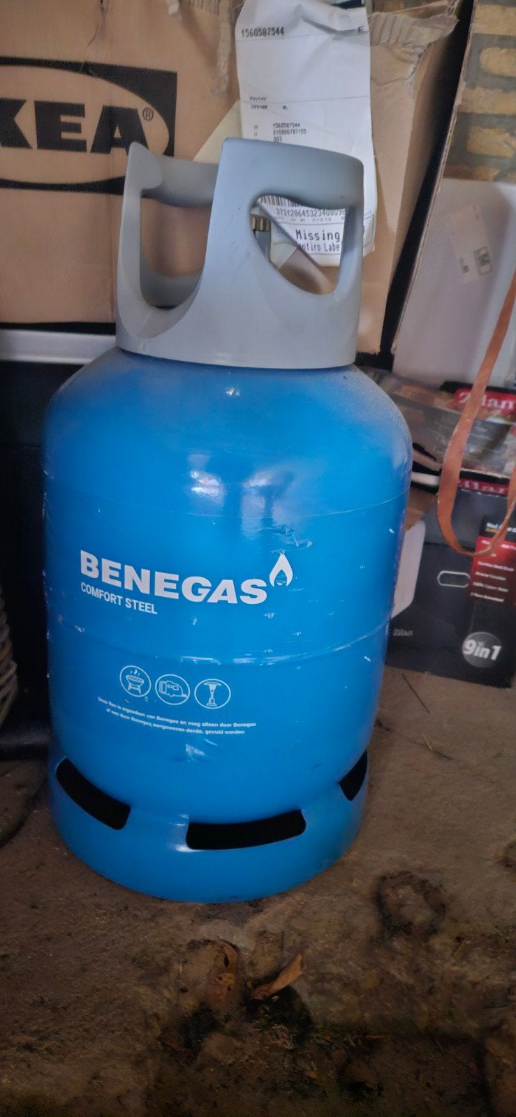 Benegas Comfort Steel gasfles - vol, Ophalen, Gebruikt, Benegas