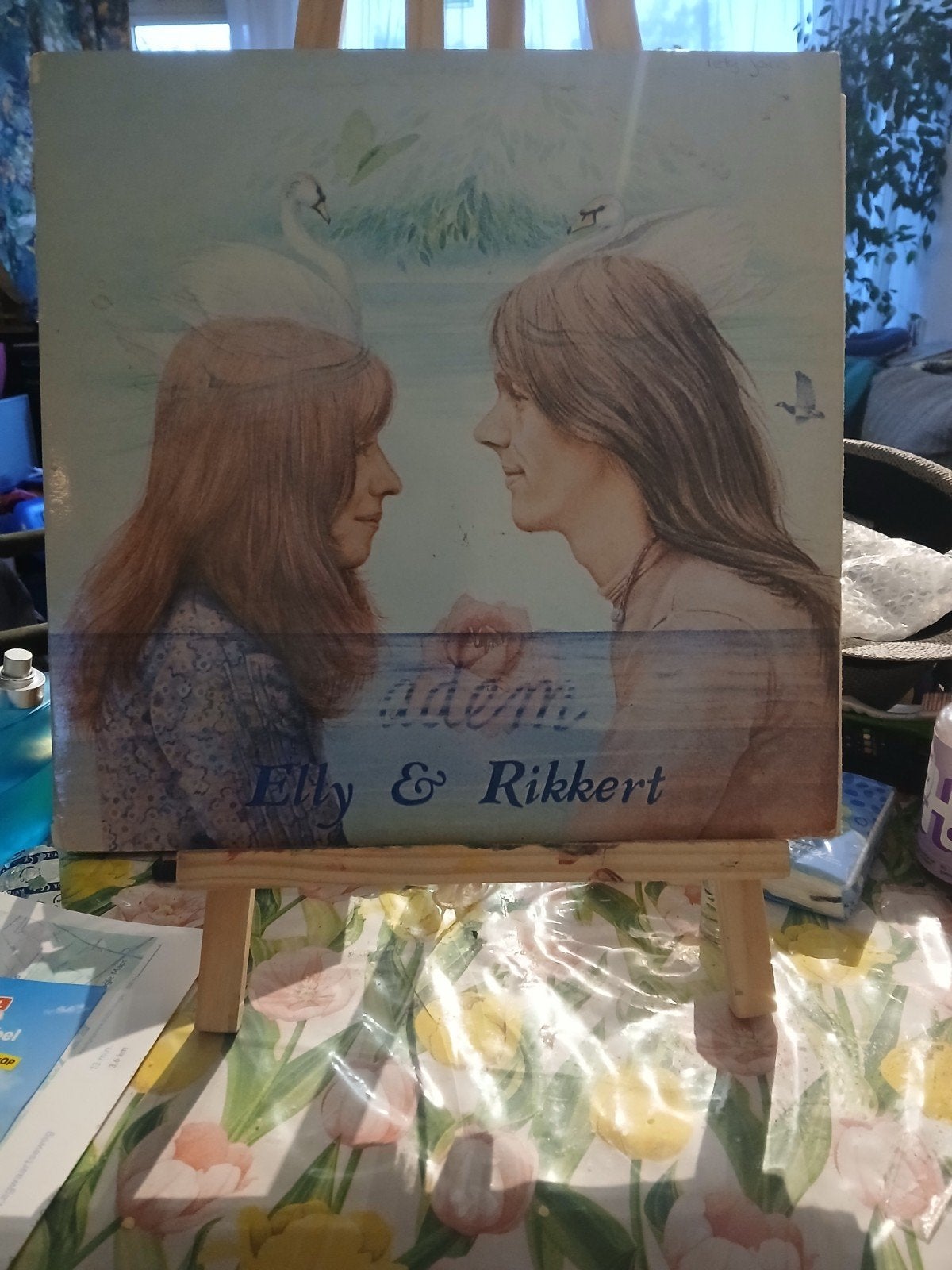 'Adam, Elly & Rikkert' met zwanen lp, Ophalen of Verzenden