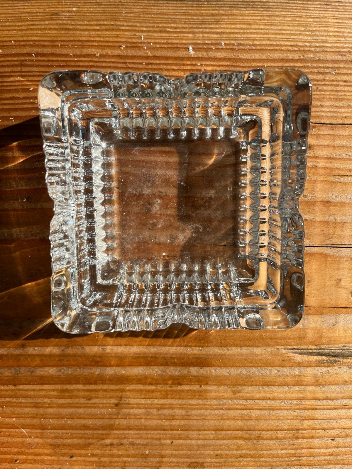 Vintage glazen asbak, Ophalen of Verzenden